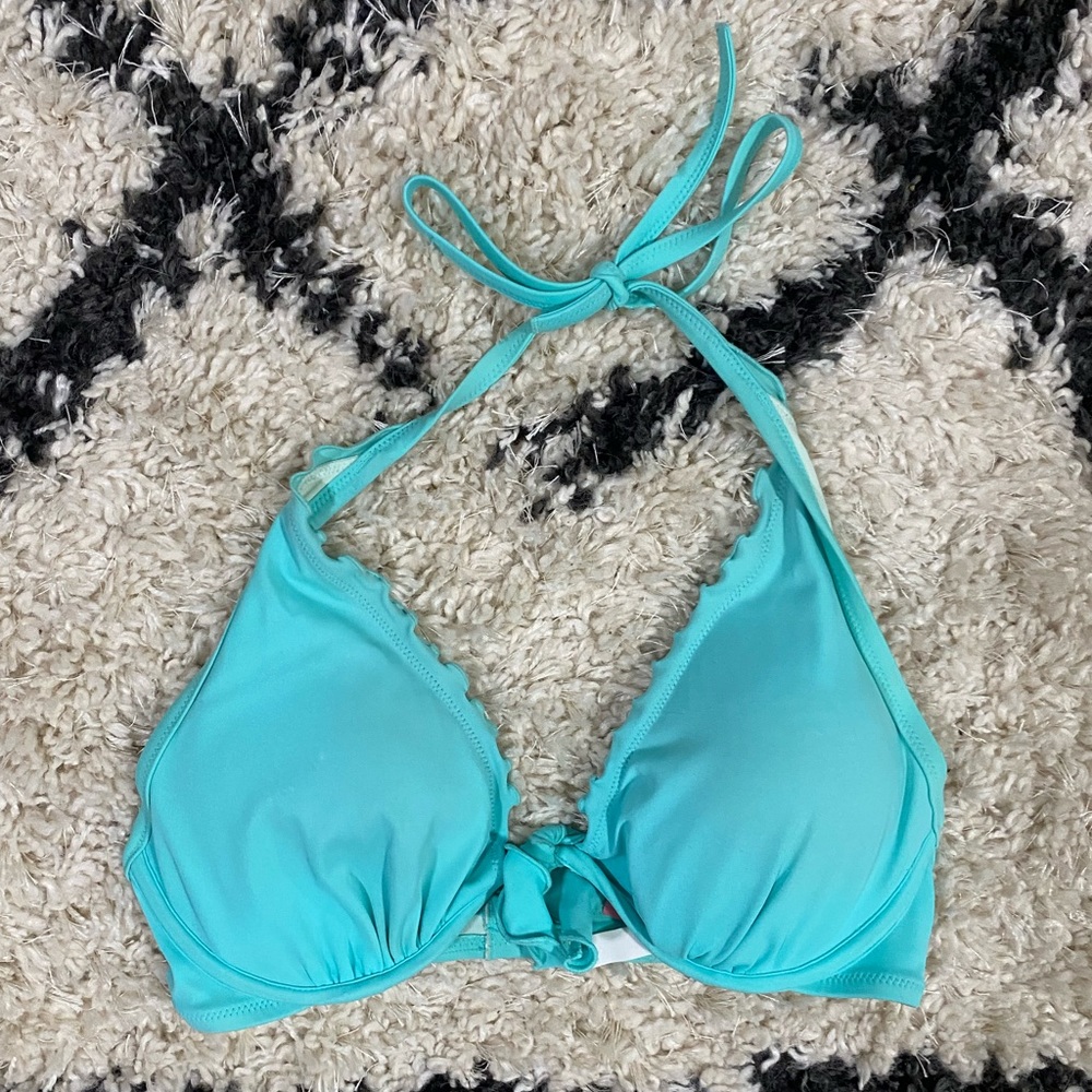 Victoria's Secret Turquoise Triangle Bikini Top
